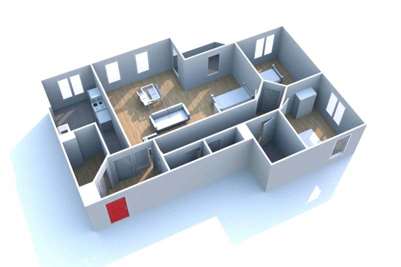 Le Houlme, location d'un appartement de 4 pièces - Image 2