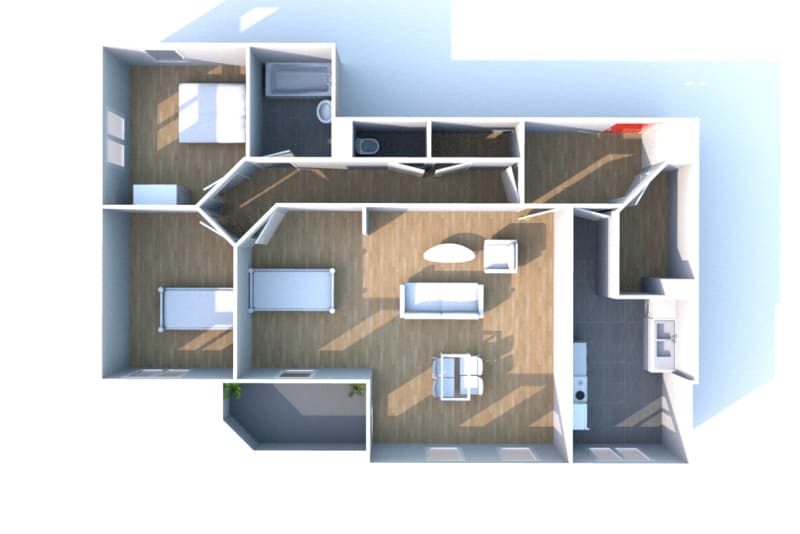 Le Houlme, location d'un appartement de 4 pièces - Image 3