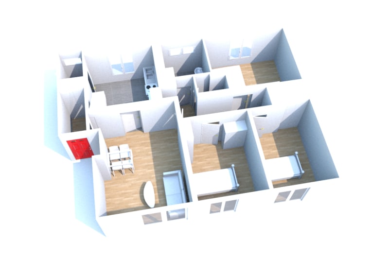 Appartement 4 pièces à louer à Houppevile - Image 1