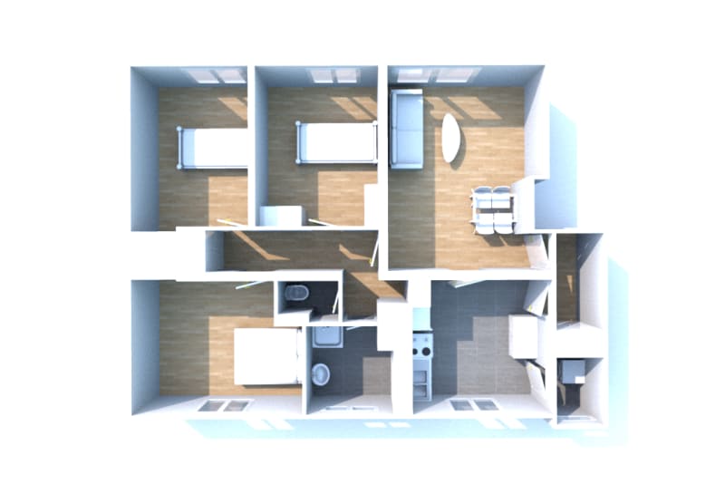 Appartement 4 pièces à louer à Houppevile - Image 2