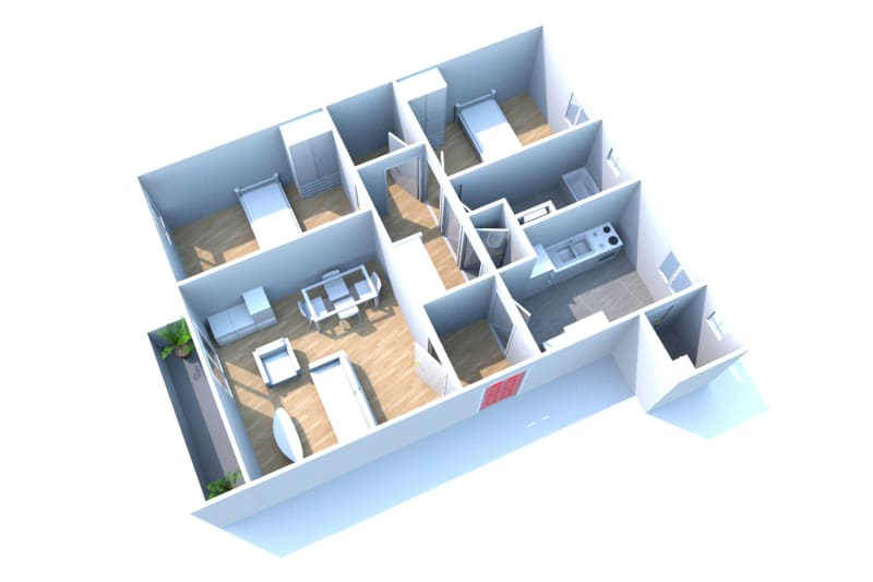 À Arelaune-en-Seine, location d’un appartement de 3 pièces - Image 2