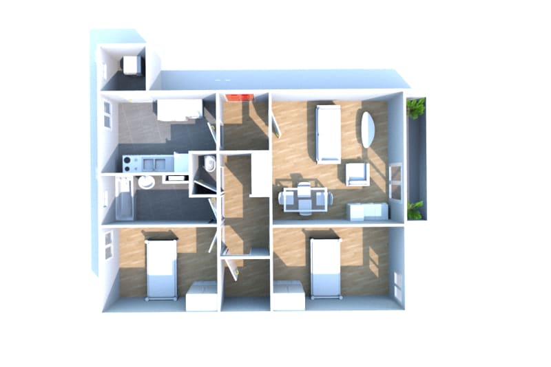 À Arelaune-en-Seine, location d’un appartement de 3 pièces - Image 3