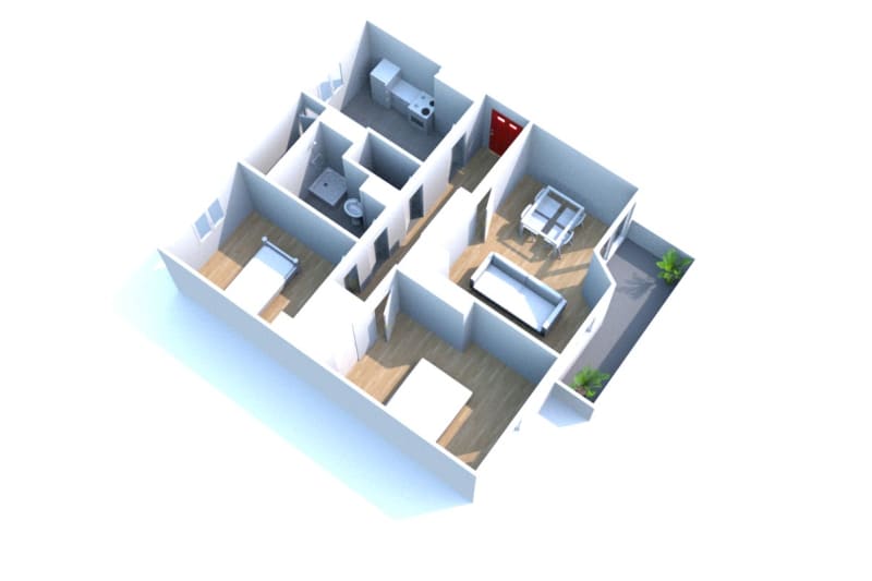 Maromme au stade : location appartement 3 pièces - Image 2
