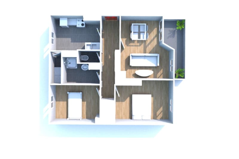 Maromme au stade : location appartement 3 pièces - Image 3