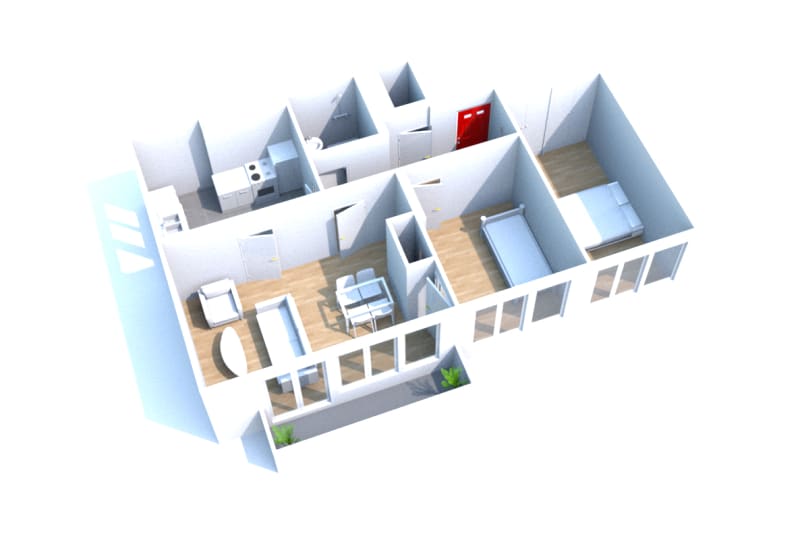 Maromme les portes de la ville : location T3 appartement - Image 2