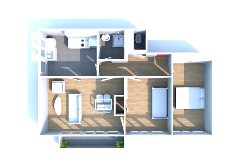 Maromme les portes de la ville : location T3 appartement - Image 3