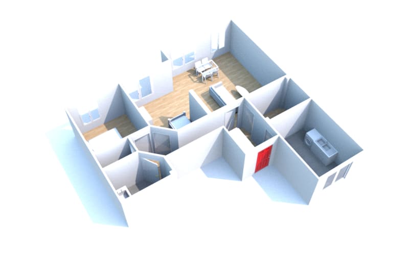 Grand appartement T2 à Maromme en location - Image 2