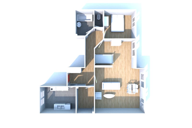 Grand appartement T2 à Maromme en location - Image 3