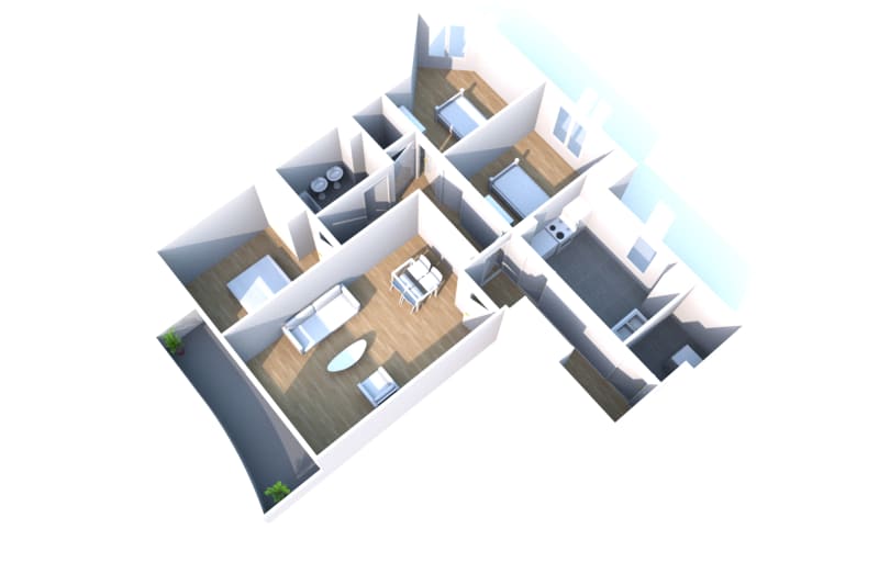 Appartement F4 en location à Mesnil-Esnard, proche collège - Image 3