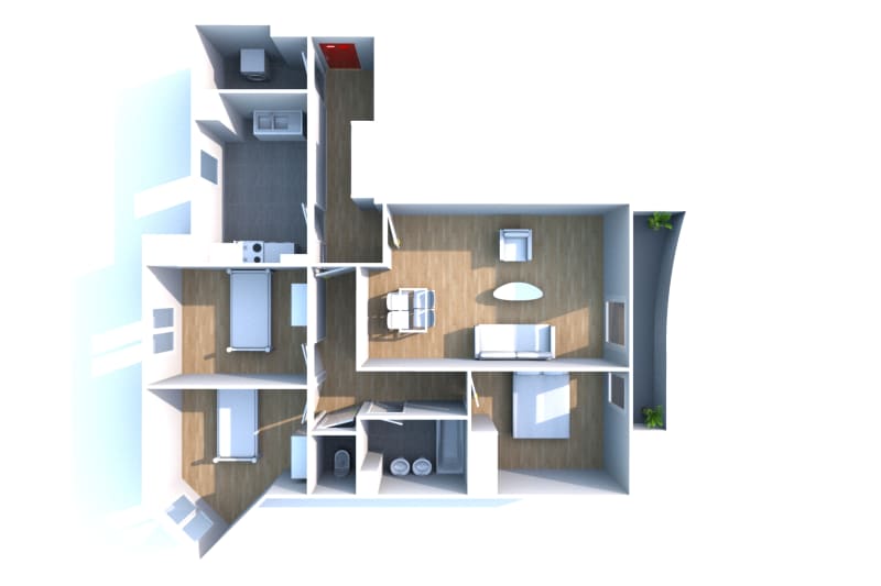 Appartement F4 en location à Mesnil-Esnard, proche collège - Image 4