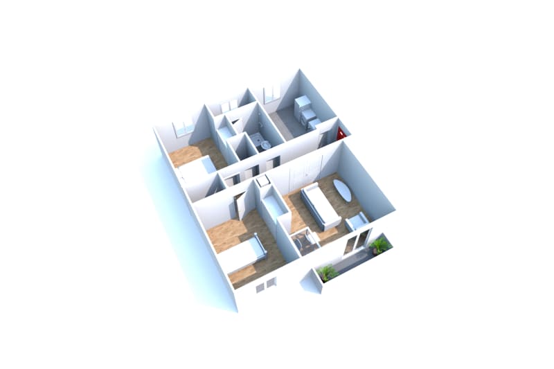 À Montivilliers le Raimbourg, location T3 appartement - Image 2