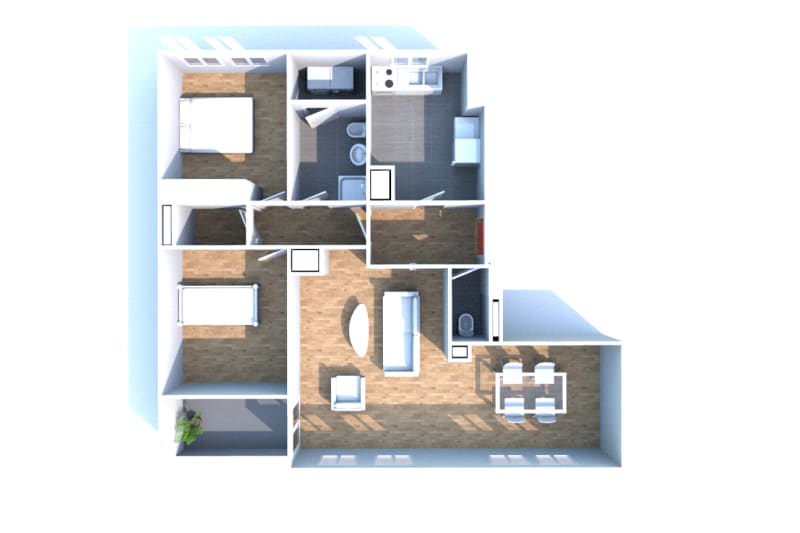 À Mont-Saint-Aignan : location grand appartement 3 pièces - Image 3