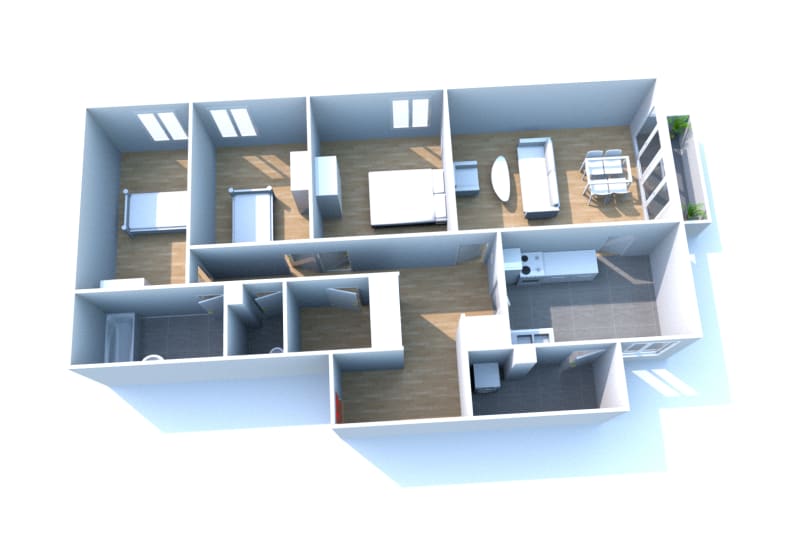 T4 en location d'appartement à Montville - Image 2