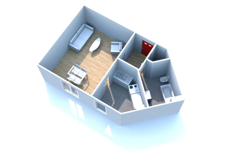 Appartement studio à louer proche du centre-ville de Montville - Image 2