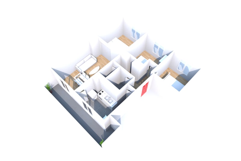 Location à Moulineaux : appartement T4 - Image 2