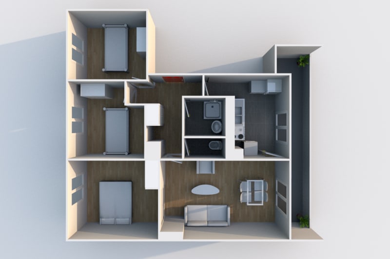 Appartement T4 en location à Moulineaux - Image 9