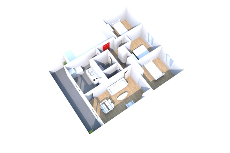 À Moulineaux : location appartement T4 - Image 2