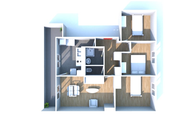 À Moulineaux : location appartement T4 - Image 3