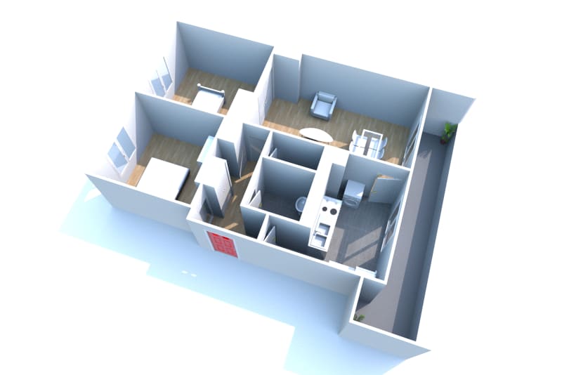 À Moulineaux : location T3 appartement - Image 2