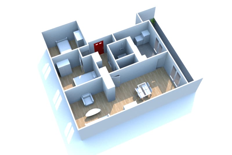 Location à Moulineaux : appartement T4 - Image 2