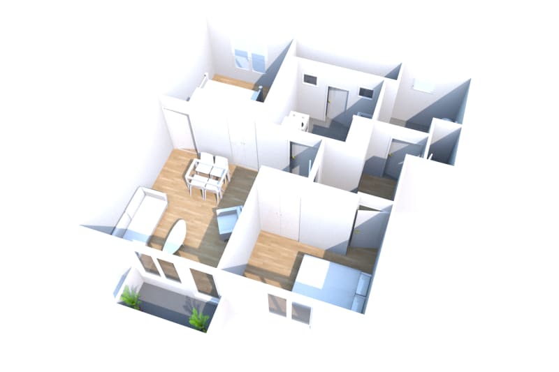 Appartement F3 à louer à Notre-Dame-de-Bondeville - Image 2