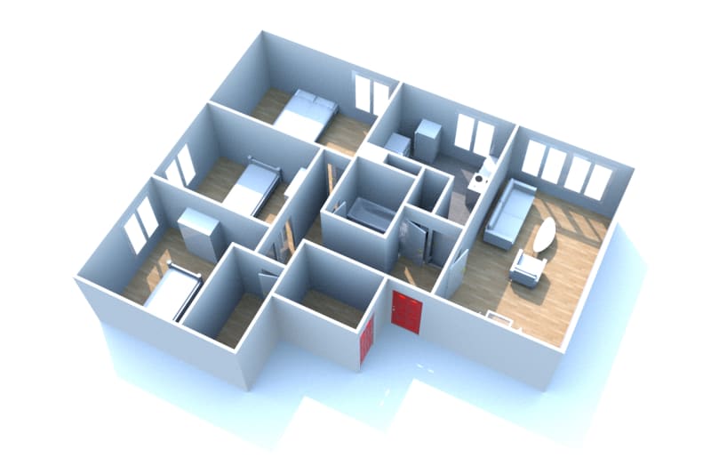 Notre-Dame-de-Bondeville : location appartement T4 - Image 2