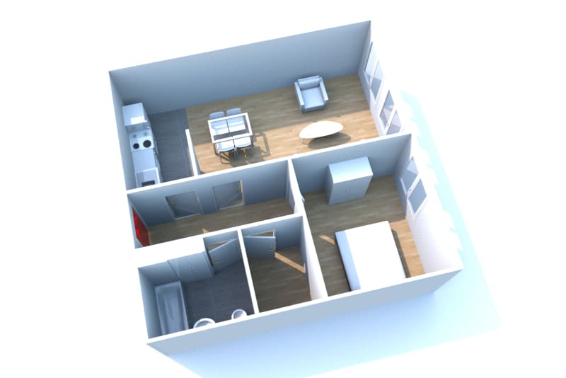 Appartement F2 en location à Notre-Dame-de-Bondeville avec vue - Image 2