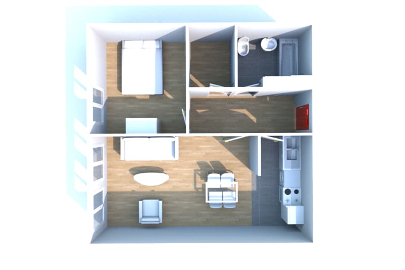Appartement F2 en location à Notre-Dame-de-Bondeville avec vue - Image 3