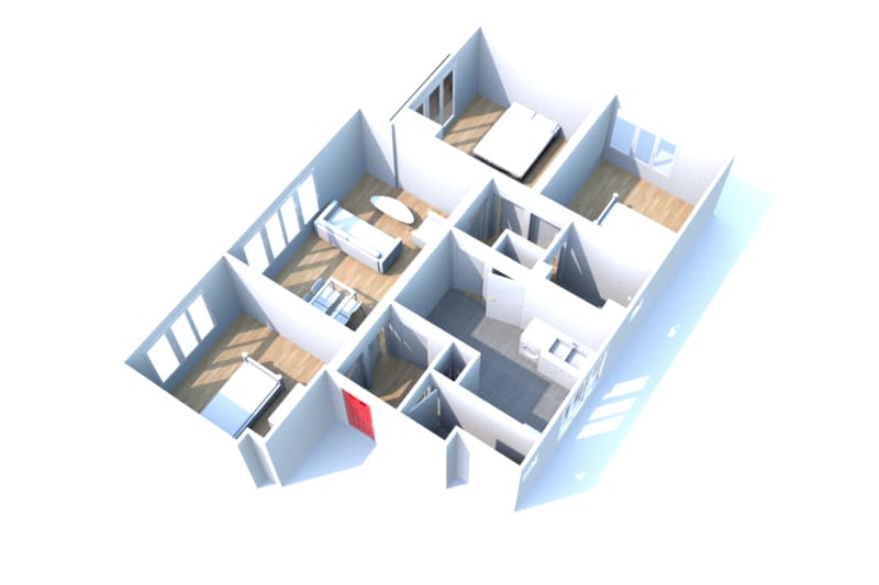 Appartement F4 à louer sur Oissel - Image 2