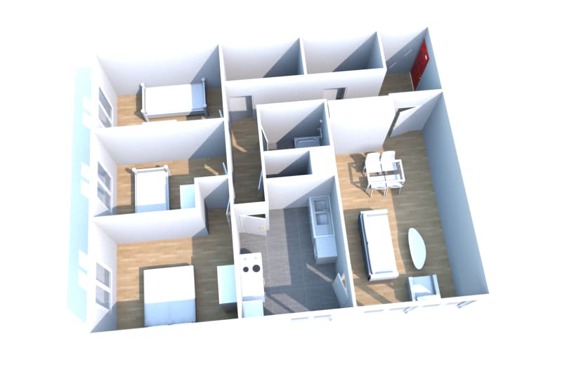 Appartement T4 à louer à Oissel - Image 2