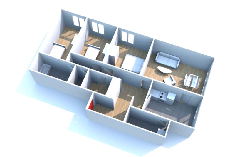 Appartement de 4 pièces à louer à Oissel - Image 2