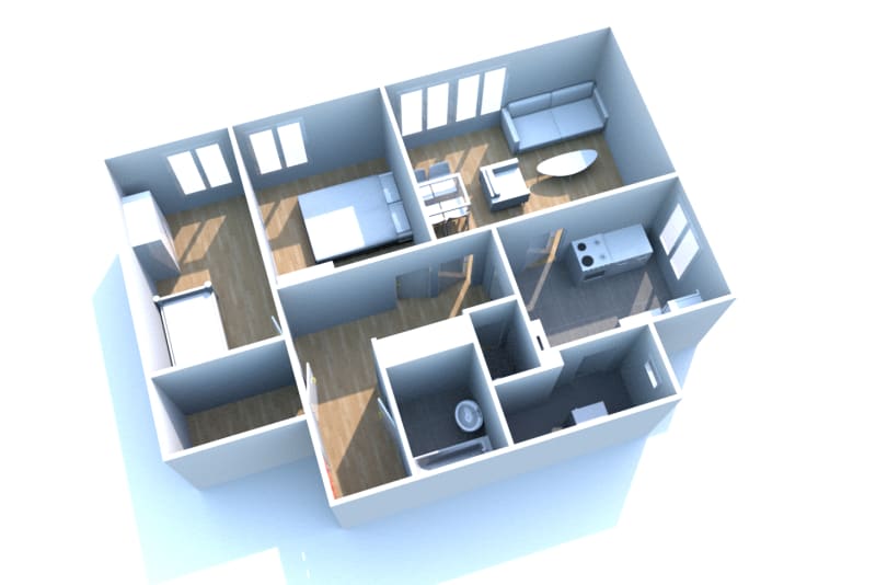 Oissel : location appartement T3 - Image 2