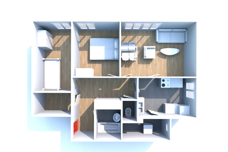 Oissel : location appartement T3 - Image 3