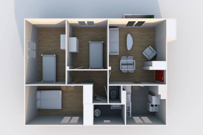 Appartement T4 à louer à Petit-Couronne entouré d'espaces verts - Image 4