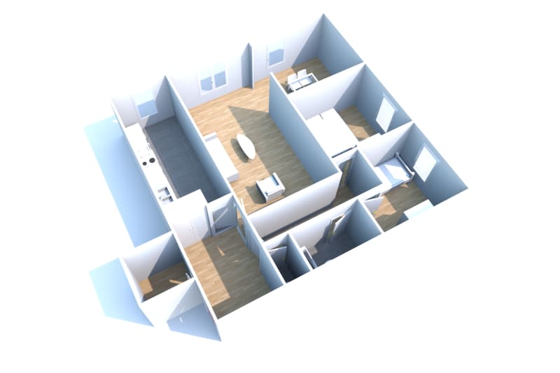 Grand appartement de 3 pièces à louer à Petit-Couronne - Image 2