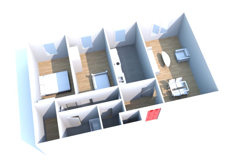 Appartement F3 à louer à Petit-Couronne - Image 2