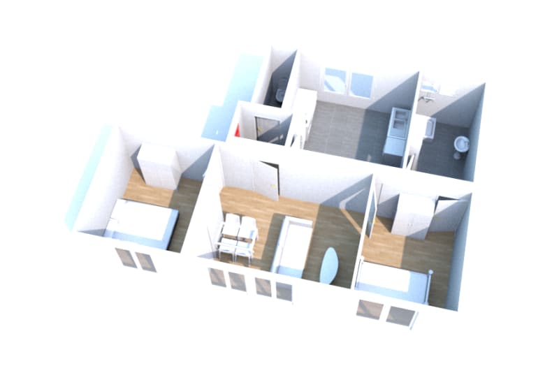 Le Petit-Quevilly : location appartement T3 - Image 2