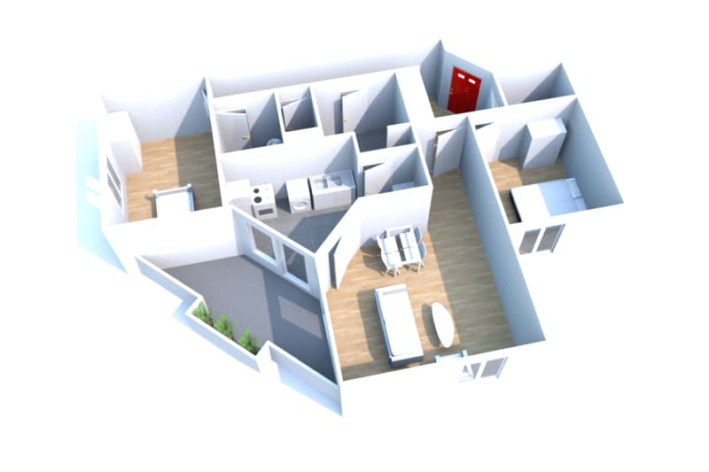 Location au Petit-Quevilly : appartement T3 - Image 2