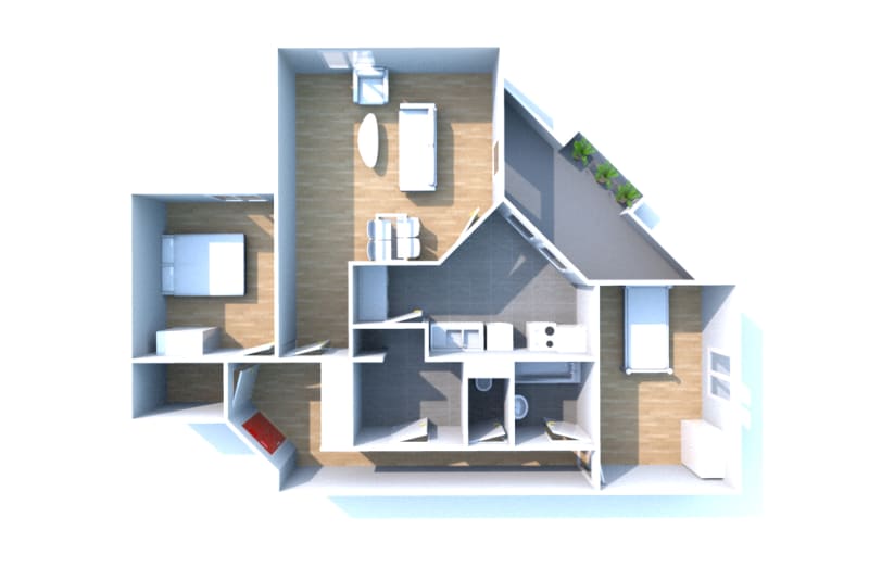 Location au Petit-Quevilly : appartement T3 - Image 3