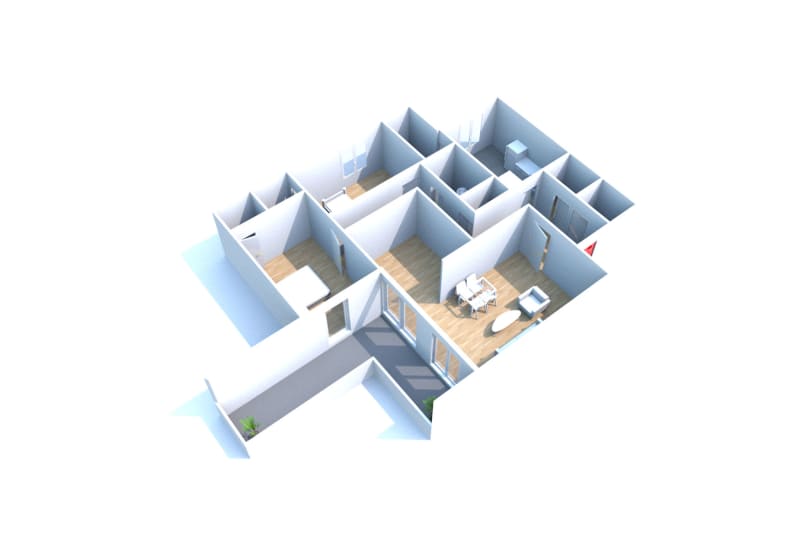 Location d'un appartement T4 à Saint-Arnoult - Image 2