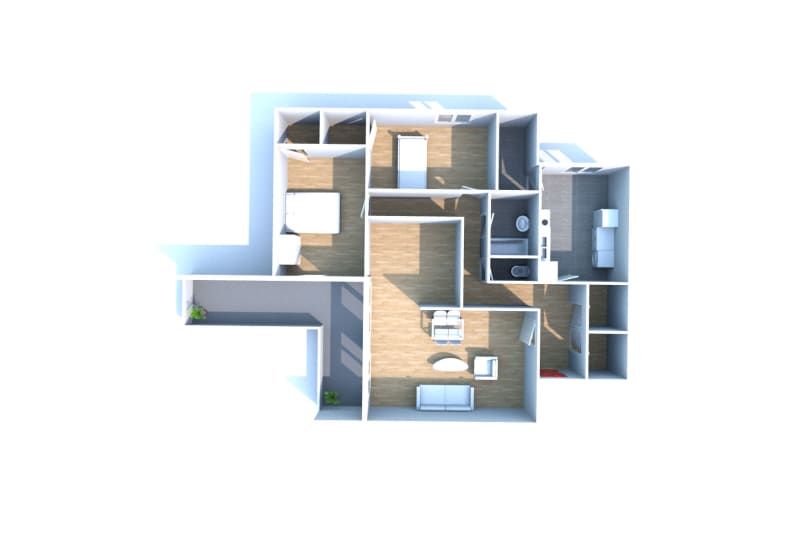 Location d'un appartement T4 à Saint-Arnoult - Image 3