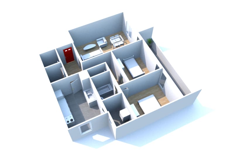 À Saint-Arnoult : location T3 appartement - Image 2