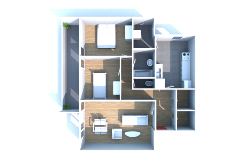 À Saint-Arnoult : location T3 appartement - Image 3