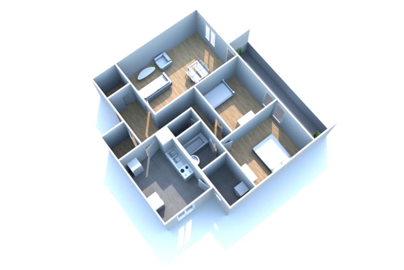 Location d'un appartement de 3 pièces à Saint-Arnoult - Image 1