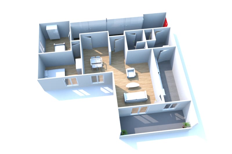 En location : grand appartement type 3 à Saint-Aubin-lès-Elbeuf - Image 2