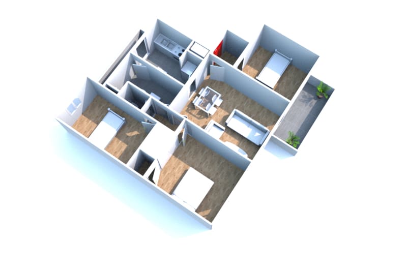 À louer : appartement T4 à Sotteville-lès-Rouen - Image 1
