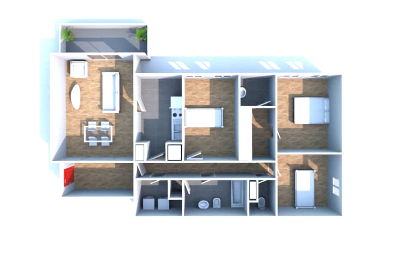 À Sotteville-lès-Rouen centre-ville : location T4 appartement - Image 3