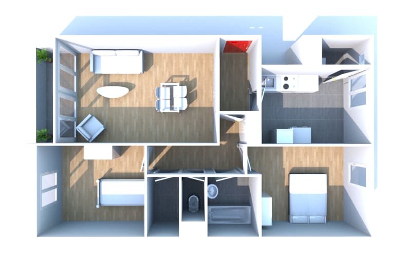 Appartement 3 pièces à louer à Tancarville - Image 2