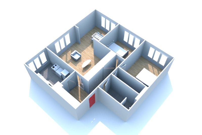Location d'un grand appartement 3 pièces à Tôtes - Image 2