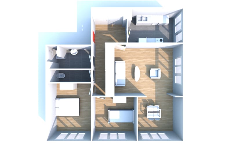 Location d'un grand appartement 3 pièces à Tôtes - Image 3